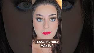 Texas inspired makeup 🤠🌟 highly requested Thank you Blackphoneedits and TxBeagle759 🫶 [upl. by Wyatan]