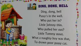 Ding Dong Bell Nursery Rhyme Video for Kids  learn Ding Dong Bell poem [upl. by Hcra]