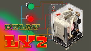 CARA KERJA RELAY LY2  RELAY 8 PINWIRING DIAGRAM RELAY [upl. by Onit976]