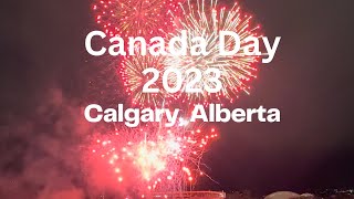 Calgary Fireworks on Canada Day 2023 [upl. by Alvy37]