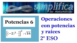 V 14  Potencias y raíces 6 Operaciones combinadas con potencias y raíces [upl. by Asir442]