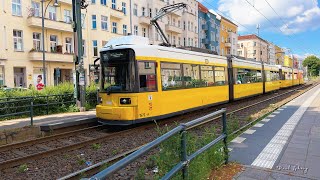 Tram in Berlin M4 Hufelandstraße No 5 [upl. by Lyndsie186]