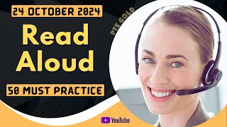 PTE Read Aloud  OCTOBER 2024  MUST PRACTICE [upl. by Onaireves]