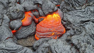 Pahoehoe Lava at Geldingadalur Eruption Iceland [upl. by Darbee]