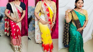 How to drape simple saree for beginnersSaree draping tutorial for beginnerssimple saree step by [upl. by Bower593]