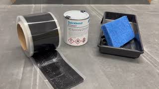 Sealing EPDM Rubber Membrane seams using QuickBond Seam Tape [upl. by Hanyaz]