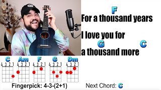 A THOUSAND YEARS  Christina Perri Ukulele Cover amp Play Along with Chords amp Lyrics [upl. by Lyckman180]