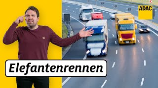 Dürfen sich LKWs überholen amp dürfen sie die ganze Autobahn blockieren  ADAC  Recht Logisch [upl. by Shoifet204]