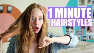 EASY 1 MINUTE HAIRSTYLES FOR SCHOOL  JustAli [upl. by Ayamat337]