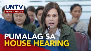 VP Sara Duterte humarap sa House probe Alegasyon sa paggastos sa OVP budget pinalagan [upl. by Eyk]