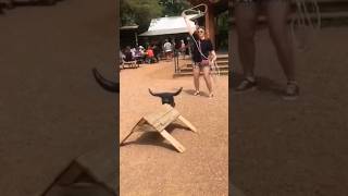 Look what I did in Luckenbach Texas No one was more surprised than me that I lassoed one horn [upl. by Kcirdneked785]