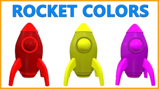 Learn Colors with Rockets  Colours Learning Video for Toddlers  Color Educational Cartoon Videos [upl. by Pancho]