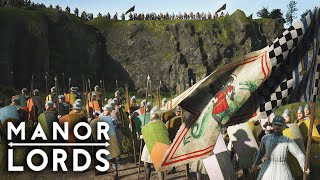 Manor Lords Gameplay  HUGE CLIFF BATTLE  Part 8 [upl. by Jake]