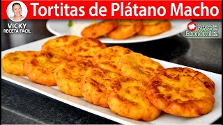 TORTITAS DE PLATANO MACHO  Vicky Receta Facil [upl. by Thamos]