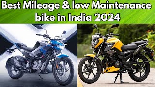 Best Mileage and low Maintenance bike in India 2024 [upl. by Nymassej]