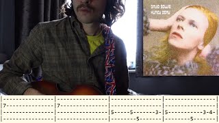 Kooks  David Bowie Bass Cover with Tabs [upl. by Seidule]