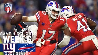 New York Giants vs Buffalo Bills  2023 Week 6 Game Highlights [upl. by Viv953]