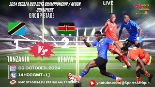 Tanzania vs Kenya Live  CECAFA U20 Boys African Cup Nations Qualifiers [upl. by Rabjohn]