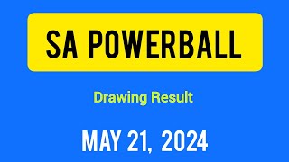 Sa Powerball Results Tuesday 21 May 2024  Powerball Plus Result [upl. by Banebrudge480]