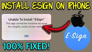 How to Install Esign on iOS  Unable to install Esign FIX [upl. by Dyob]