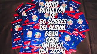 ABRO PAQUETÒN DE 50 SOBRES DEL ALBUM DE LA COPA AMERICA USA 2024 TOP BINO [upl. by Arakahs20]