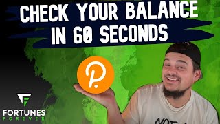 How to check your Polkadotjs wallet balance in 60 seconds ⏱● [upl. by Dymoke]