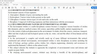 AKTU B Pharm EVS UNIT I L 1 Multidisciplinary Nature of Environmental Studies [upl. by Lory]