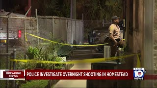 Police investigate overnight shooting in Homestead [upl. by Solotsopa]