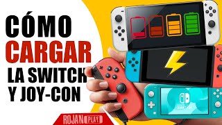 Cómo cargar los mandos controles JoyCon nintendo switch Oled How to Charge the JoyCon Controllers [upl. by Tenay]