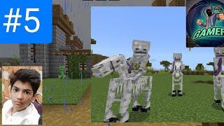 Minecraft gameplay 4 but skeleton horse attack on me 😭😔😔 [upl. by Felicity]