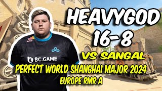 Cloud9 HeavyGod 168 vs Sangal Mirage  Perfect World Shanghai Major 2024 Europe RMR A  CS2 POV [upl. by Acirred]