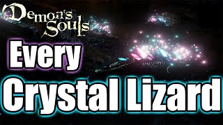 Where to Find EVERY Crystal Lizard in Demons Souls [upl. by Reyotal]