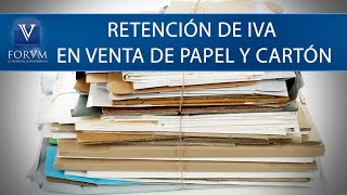 Retención de IVA en venta de papel y cartón DIAN Derecho Tributario [upl. by Esmerolda]