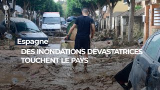 Des inondations dévastatrices ont touché lEspagne  RTBF Info [upl. by Sharai]