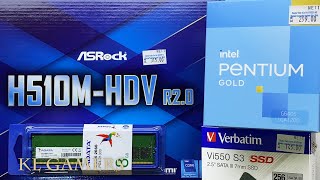 intel Pentium GOLD G6405 ASRock H510MHDV R20 Simple Budget PC Build install Windows 11 [upl. by Aimehs552]