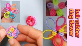 Handmade Floral Hair Rubber Bands for a Stylish LookDIY Floral Hair Rings EasyampBeautiful Designs [upl. by Alisen]