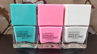 New Nails Inc Speedy Gloss Polishes  BitsOfPolish [upl. by Nagoh973]