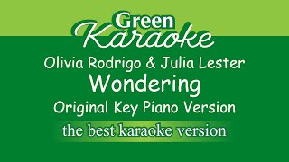 Olivia Rodrigo Julia Lester  Wondering Karaoke  Piano Version [upl. by Irep]