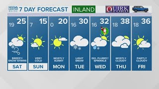 NEWS CENTER Maine Weather Video Forecast [upl. by Archibold]