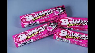 Bubblicious strawberry splash bubble gum review [upl. by Ellezaj797]