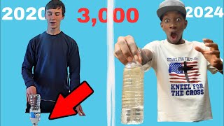 3000Bottle Flips In A Row World Record Attempt [upl. by Kenon]