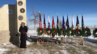 2022 Wreaths Across America Lander WY Ceremony Keynote Speaker Lieutenant Colonel Robert LeJeune [upl. by Aisek]