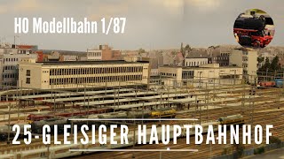 H0 Modellbahnanlage  25gleisiger Hauptbahnhof Hasselt [upl. by Nauqed]