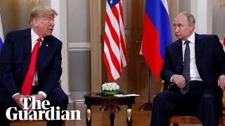 Trump winks at Putin at start of Helsinki summit [upl. by Marshal713]