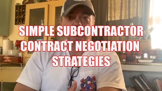 Subcontractor Contract Negotiations [upl. by Nelehyram78]