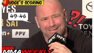 Dana White Breaks Down quotInsanequot 4946 Judge Scorecard for Jon Jones vs Reyes UFC 247 [upl. by Sly674]