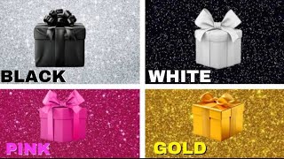 Choose Your Gift 🎁 How Lucky Are You 🖤🤍🎀💛 Quiz lab [upl. by Aliuqehs]