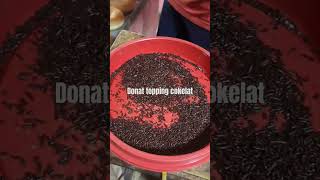 Donat topping Cokelat donuts chocolate homemade cakedecorating calmdown music love [upl. by Verner]