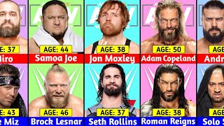 Age Comparison WWE vs AEW Wrestler 2023 [upl. by Marian]