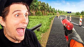 So REPARIERT man Leitplanken auf der Autobahn  Straßenmeisterei Simulator [upl. by Modie]